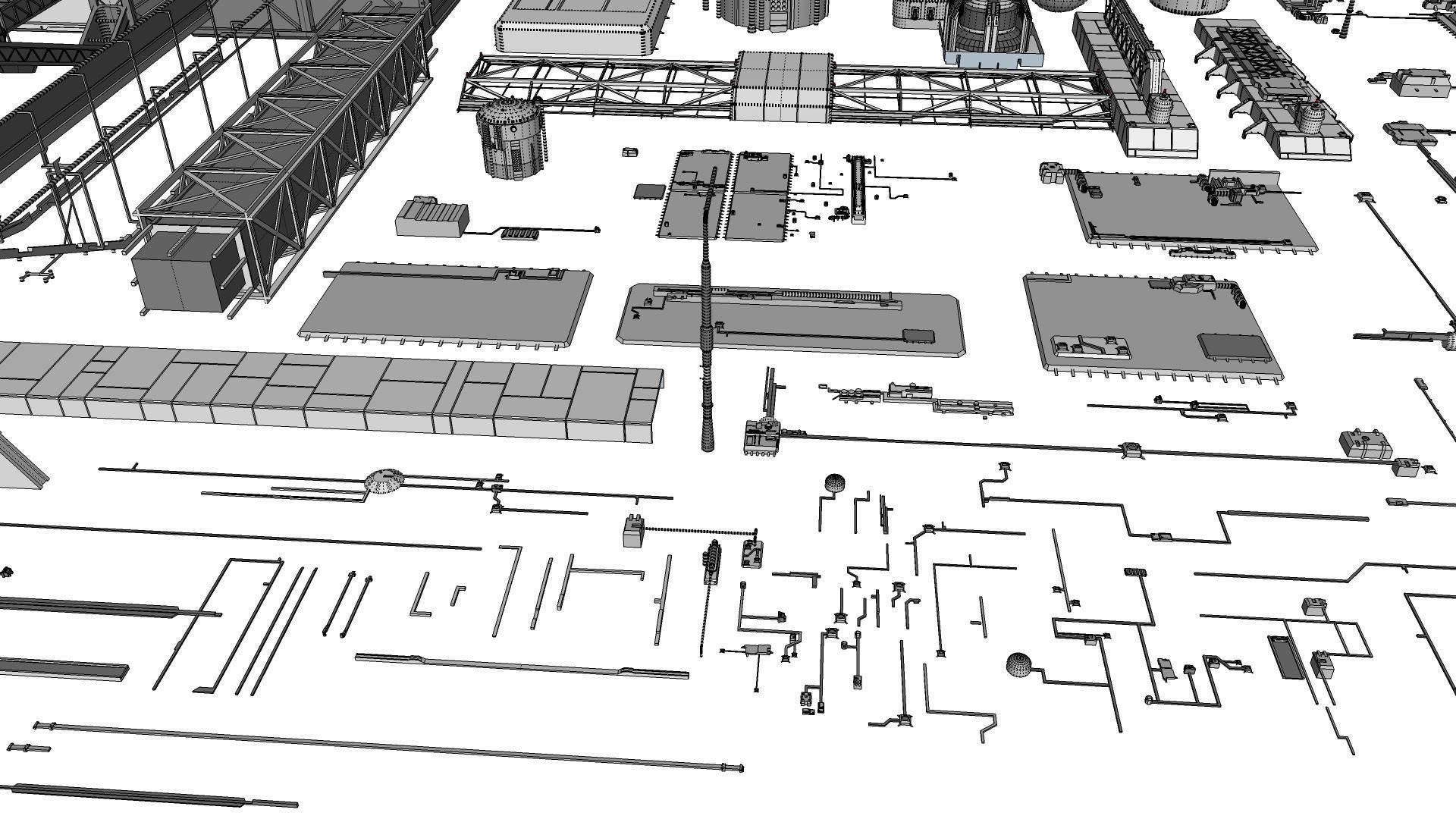 Sci-Fi architecture Elements collection 5 3D model_36