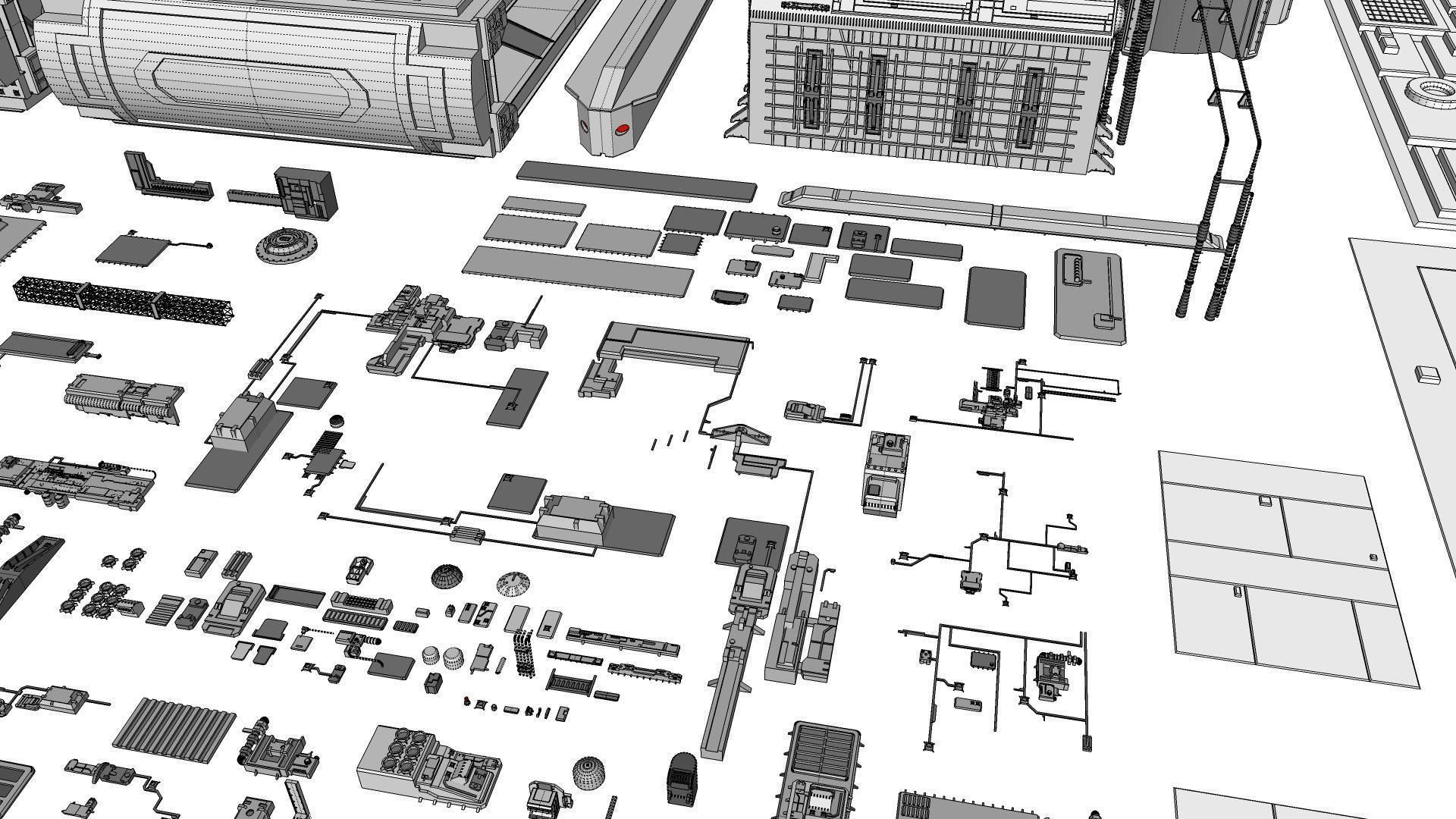Sci-Fi architecture Elements collection 5 3D model_41