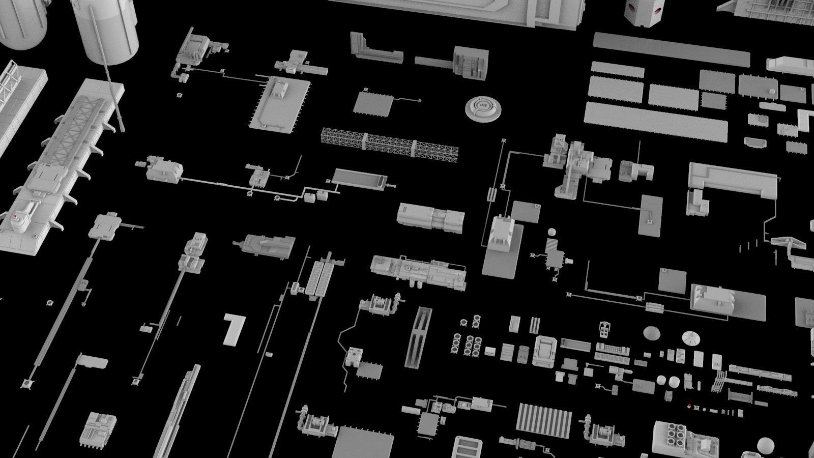 Sci-Fi architecture Elements collection 5 3D model_11