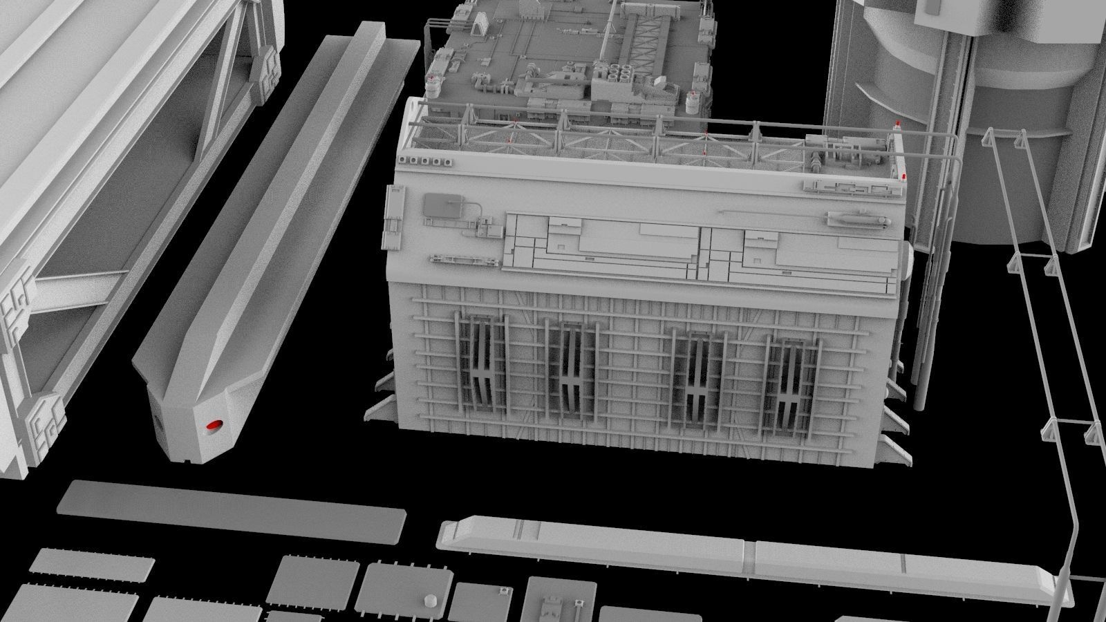 Sci-Fi architecture Elements collection 5 3D model_18