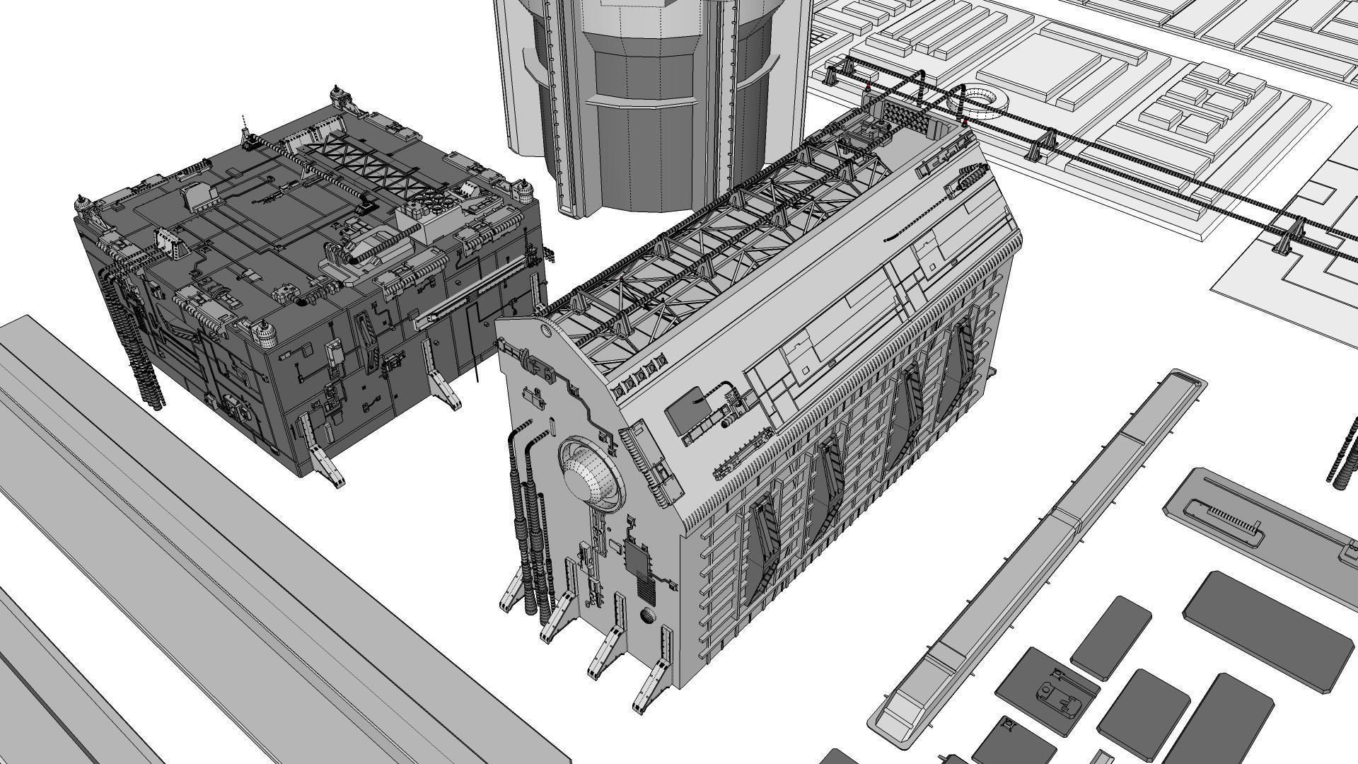 Sci-Fi architecture Elements collection 5 3D model_43