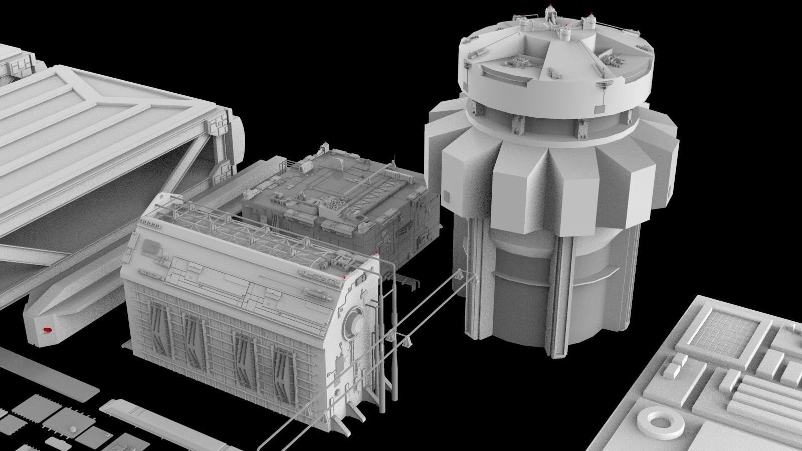 Sci-Fi architecture Elements collection 5 3D model_20