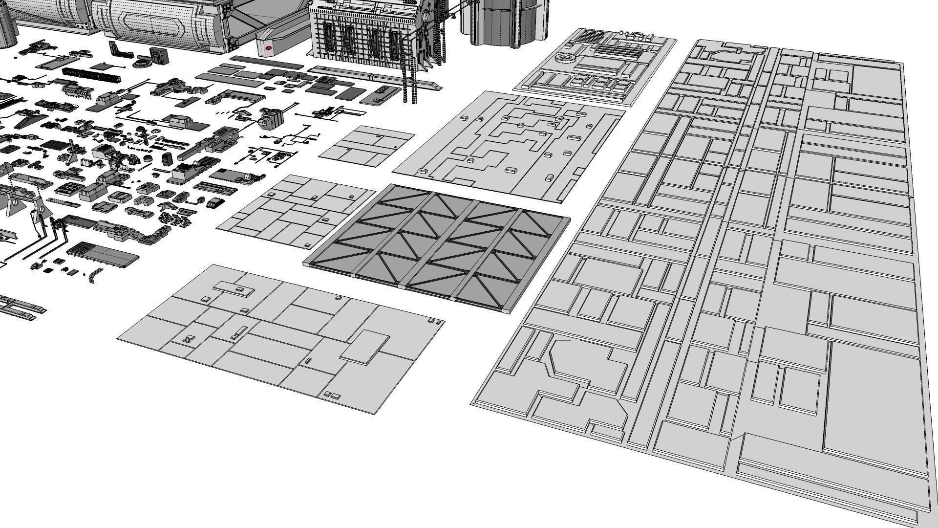 Sci-Fi architecture Elements collection 5 3D model_47