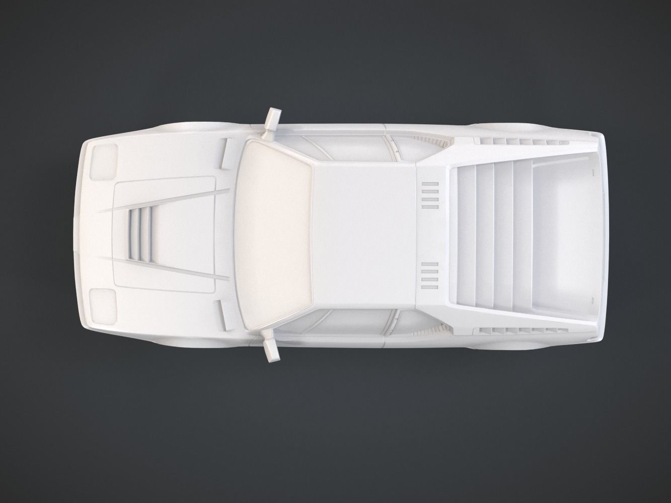 Retro Sports Car 3D print model_5