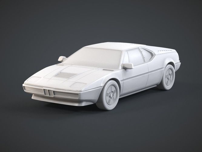 Retro Sports Car 3D print model