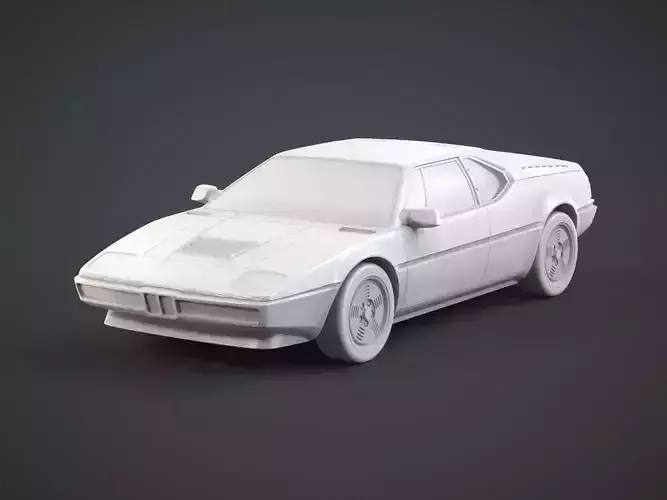 Retro Sports Car 3D print model