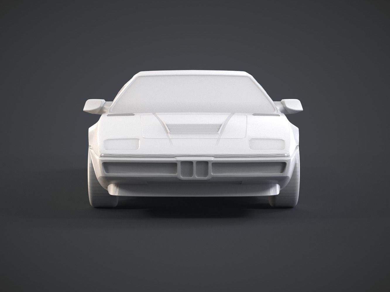 Retro Sports Car 3D print model_4