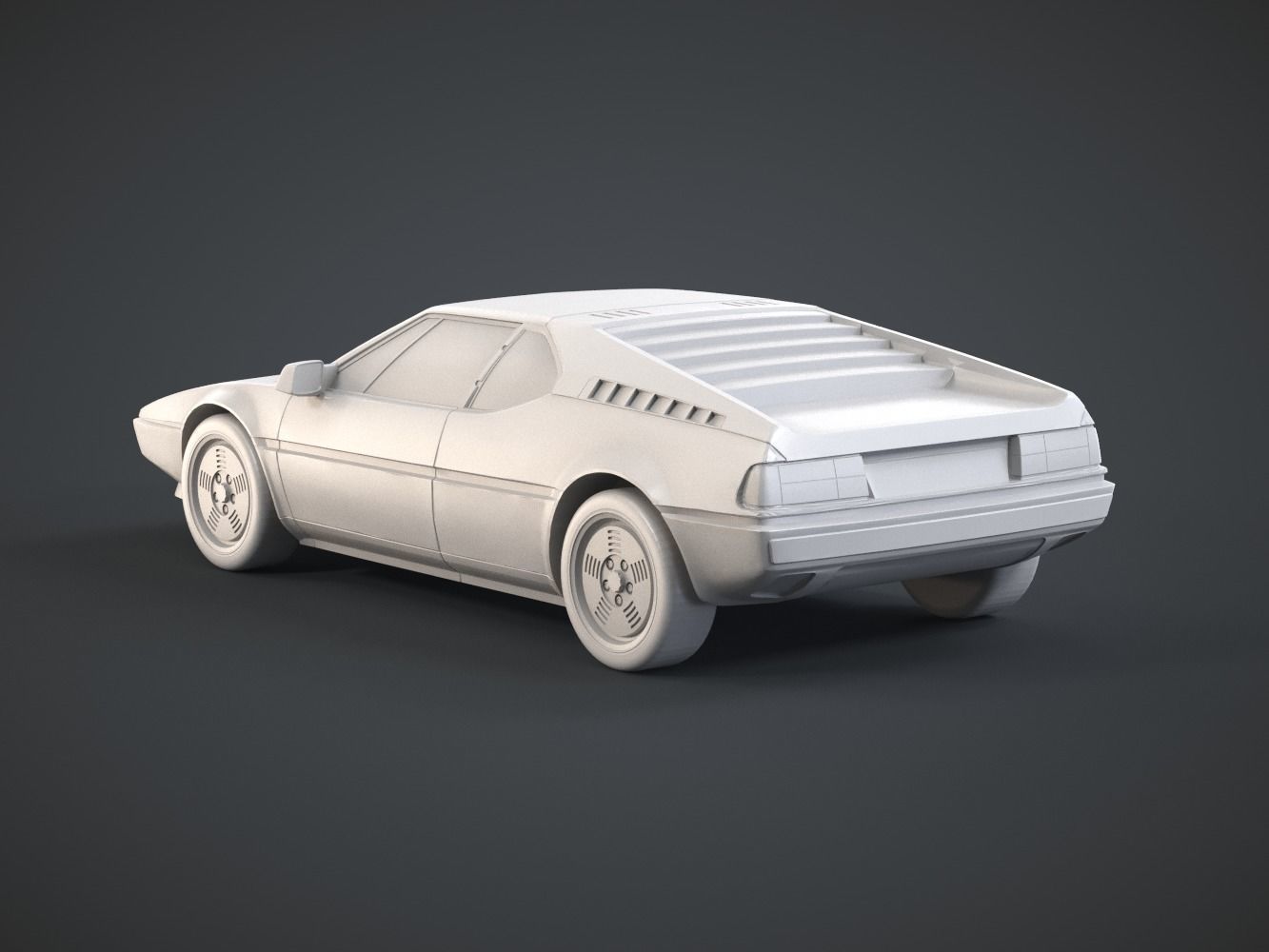 Retro Sports Car 3D print model_1