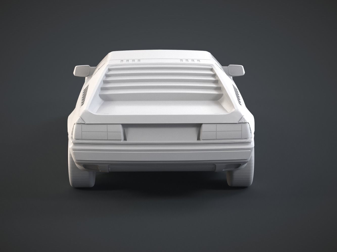 Retro Sports Car 3D print model_3