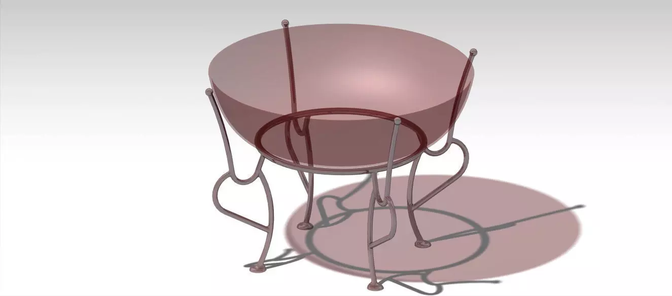 Glass Bowl with Pedestal Free 3D model