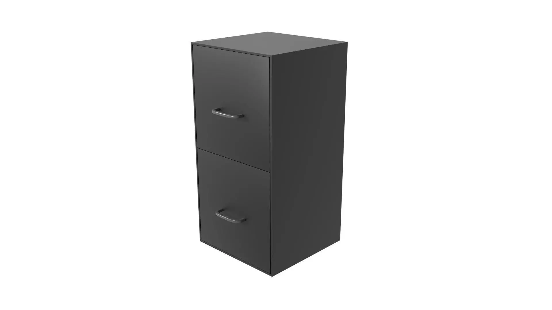 Vertical Style Filing Cabinet Low-poly 3D model_0