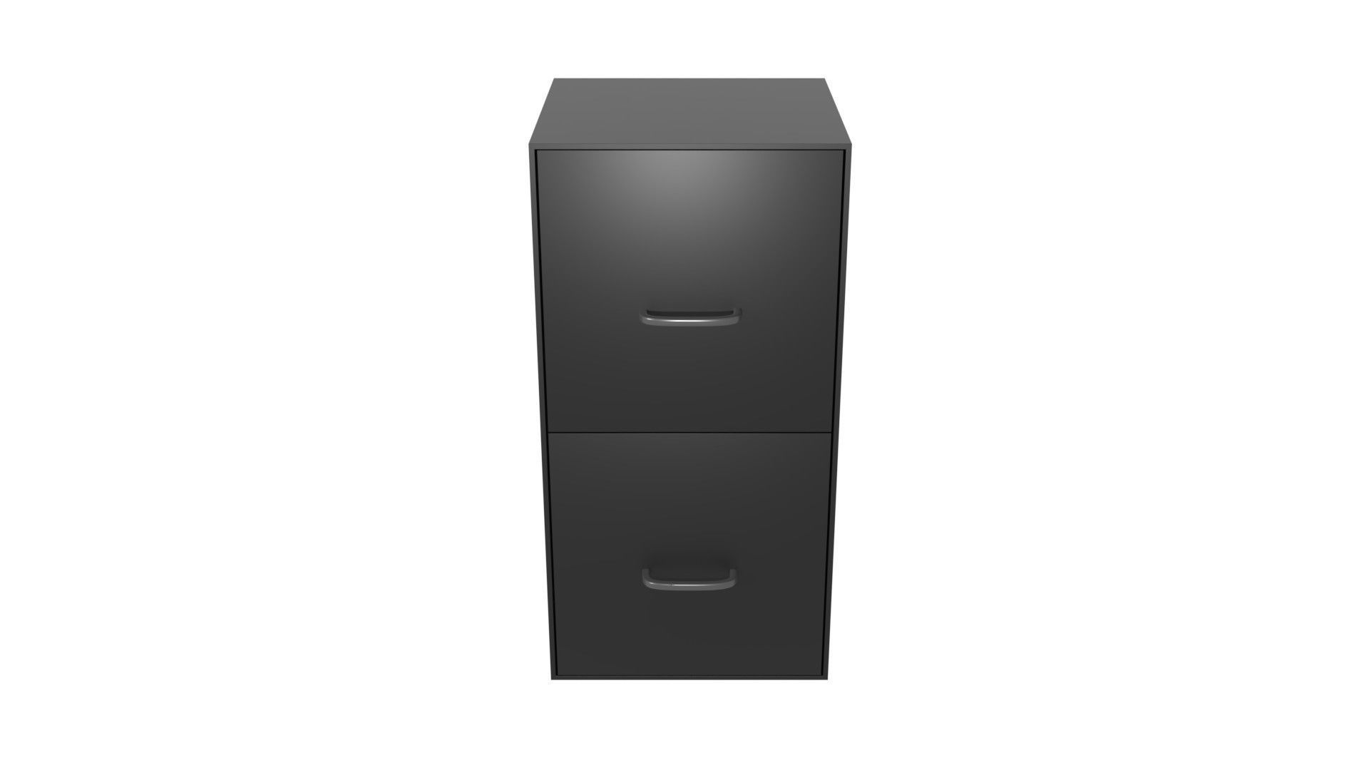 Vertical Style Filing Cabinet Low-poly 3D model_3