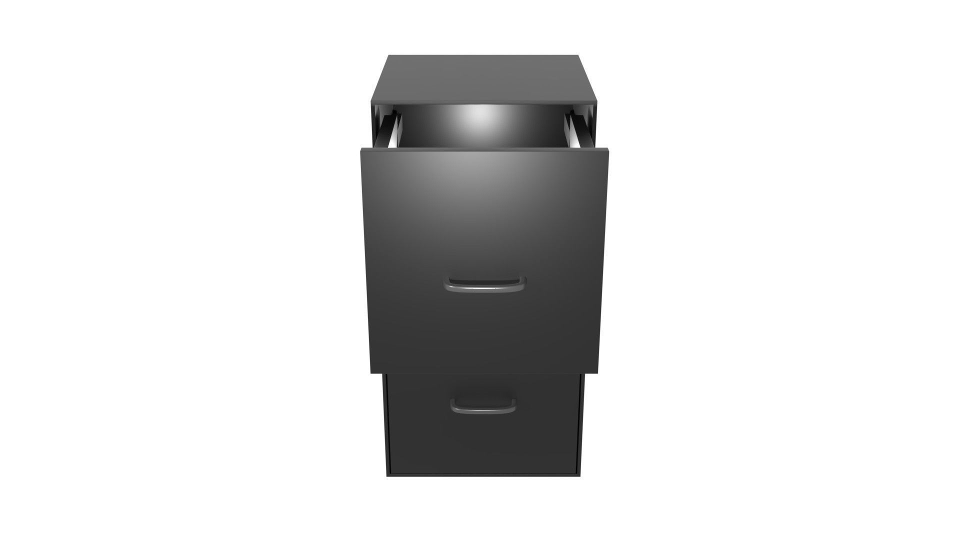 Vertical Style Filing Cabinet Low-poly 3D model_4