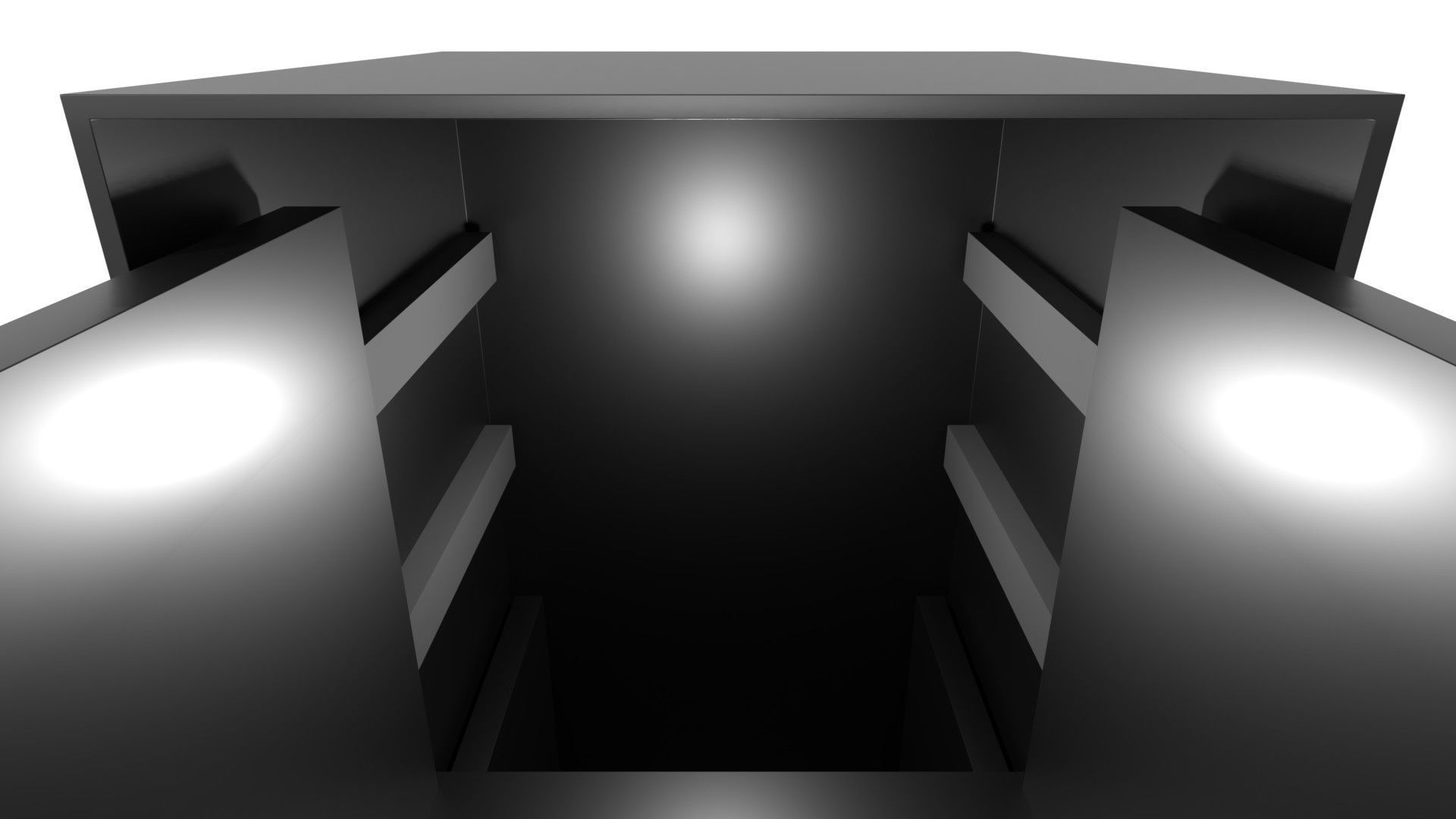 Vertical Style Filing Cabinet Low-poly 3D model_8