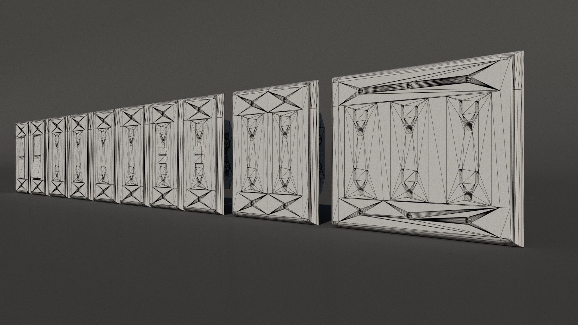 Rocker Style Wall Fixtures Extended Version 3D model_17