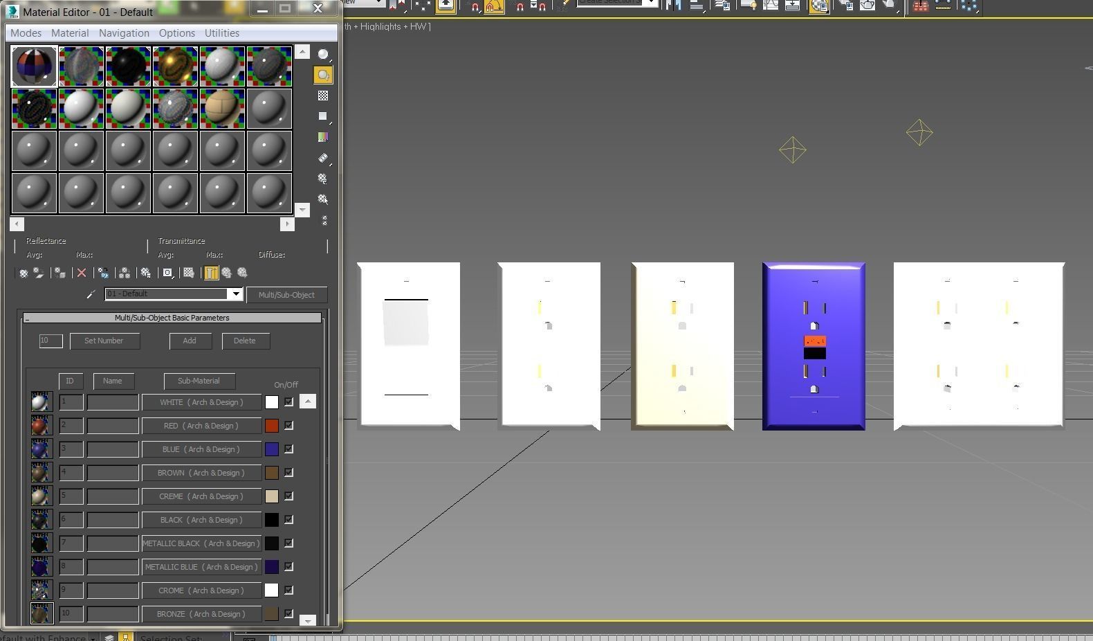 Rocker Style Wall Fixtures Extended Version 3D model_7