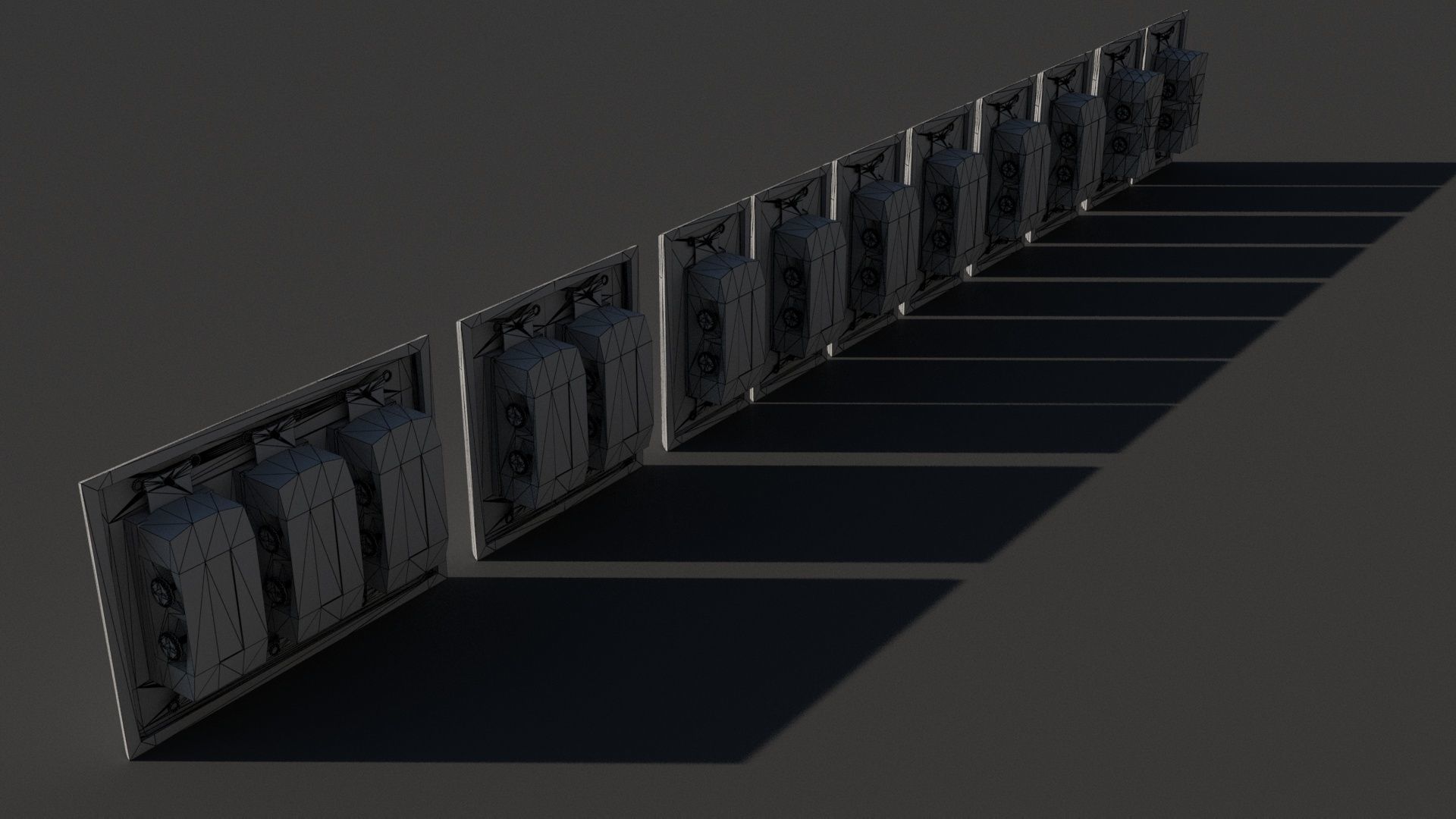 Rocker Style Wall Fixtures Extended Version 3D model_16