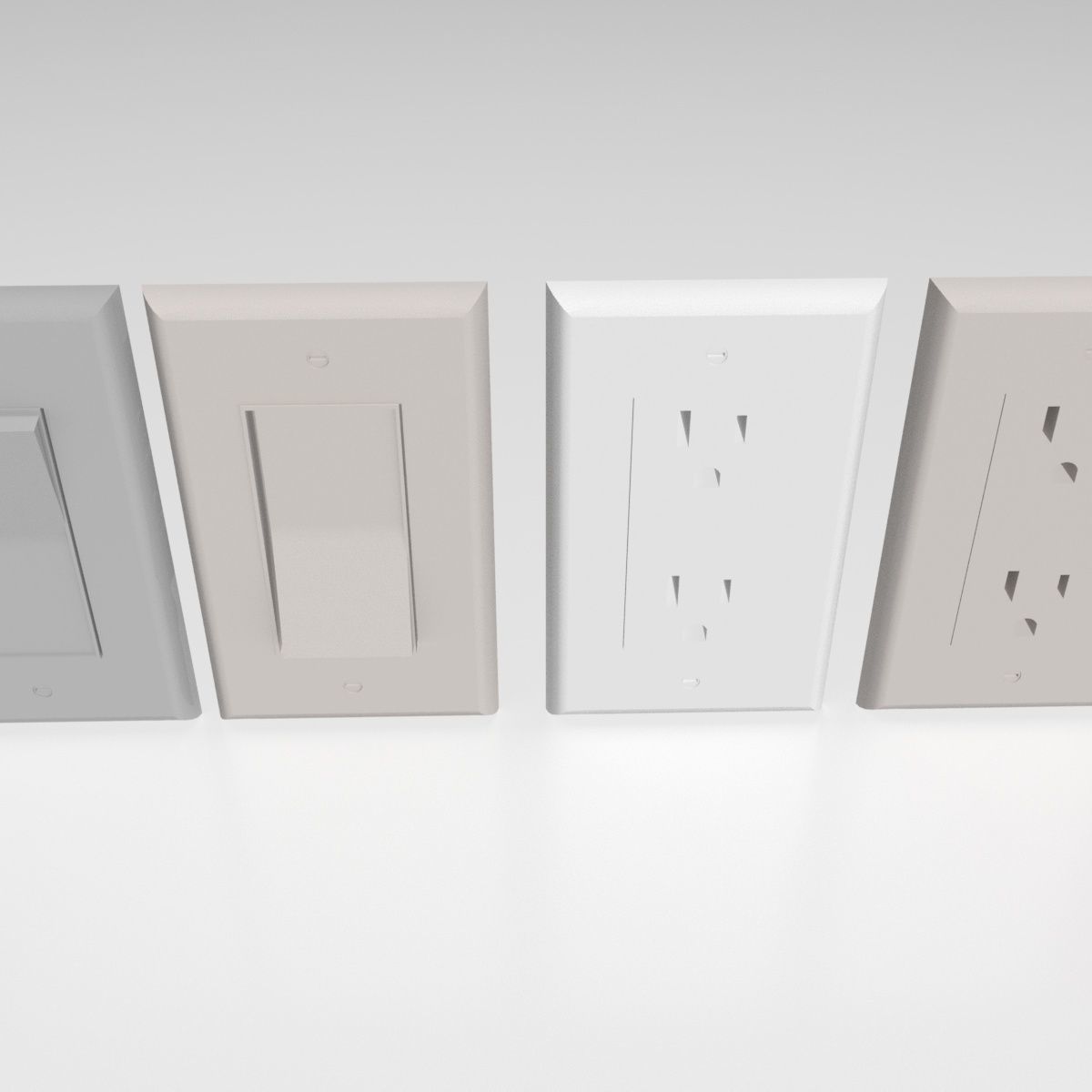 Rocker Style Wall Fixtures Extended Version 3D model_14