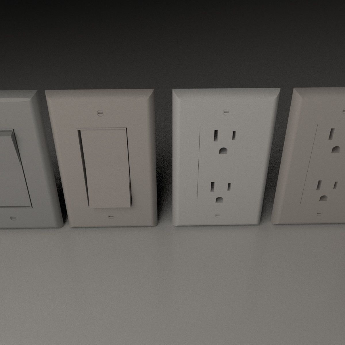 Rocker Style Wall Fixtures Extended Version 3D model_20