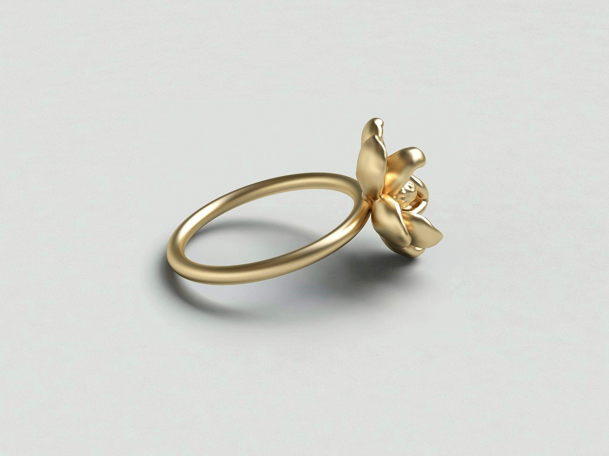 Magnolia ring1 3D print model_5
