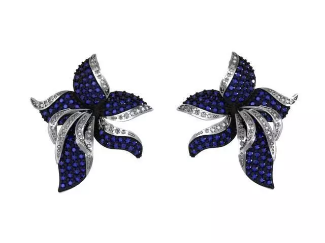 Earrings Lily set 3D print model_0