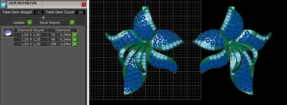 Earrings Lily set 3D print model_2