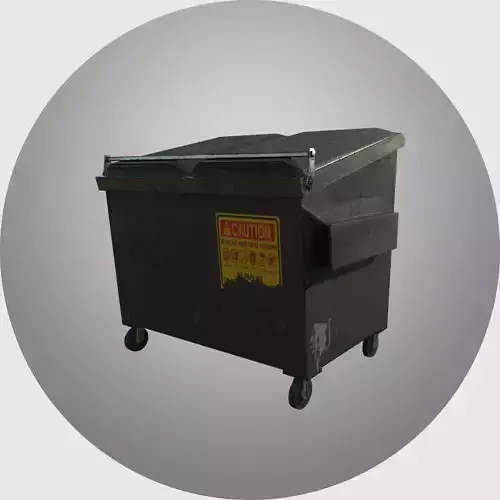 Multi Game Engine AAA Quality PBR Asset - Old Trash Dumpster