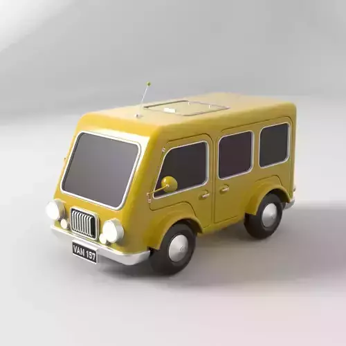 Yellow Cartoon Van