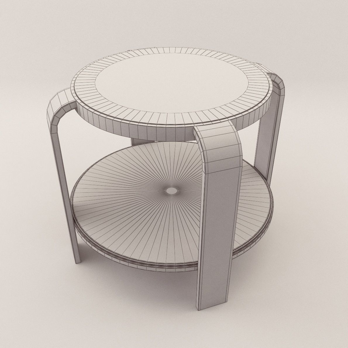 Coach table - Art Deco 1930 3D model_2
