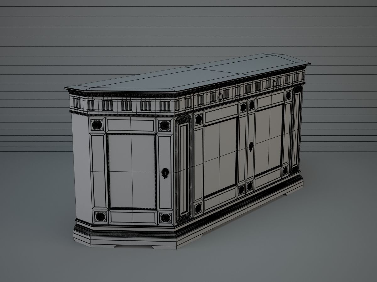 chest of drawers 3D model_2