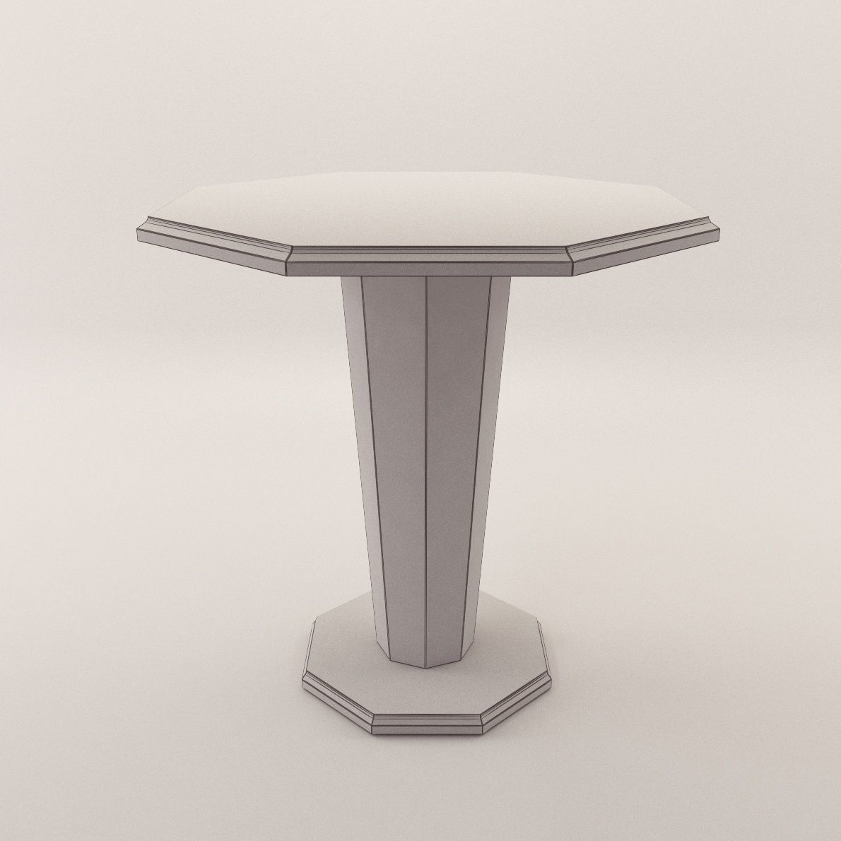 Side table - Art Deco 1920 3D model_3