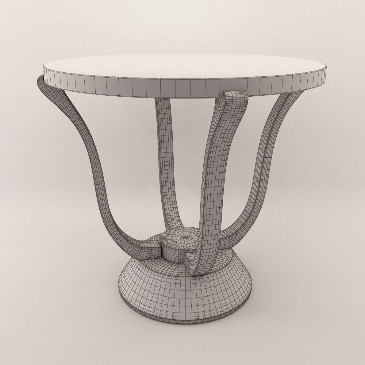 Side table - Art Deco style 3D model_3