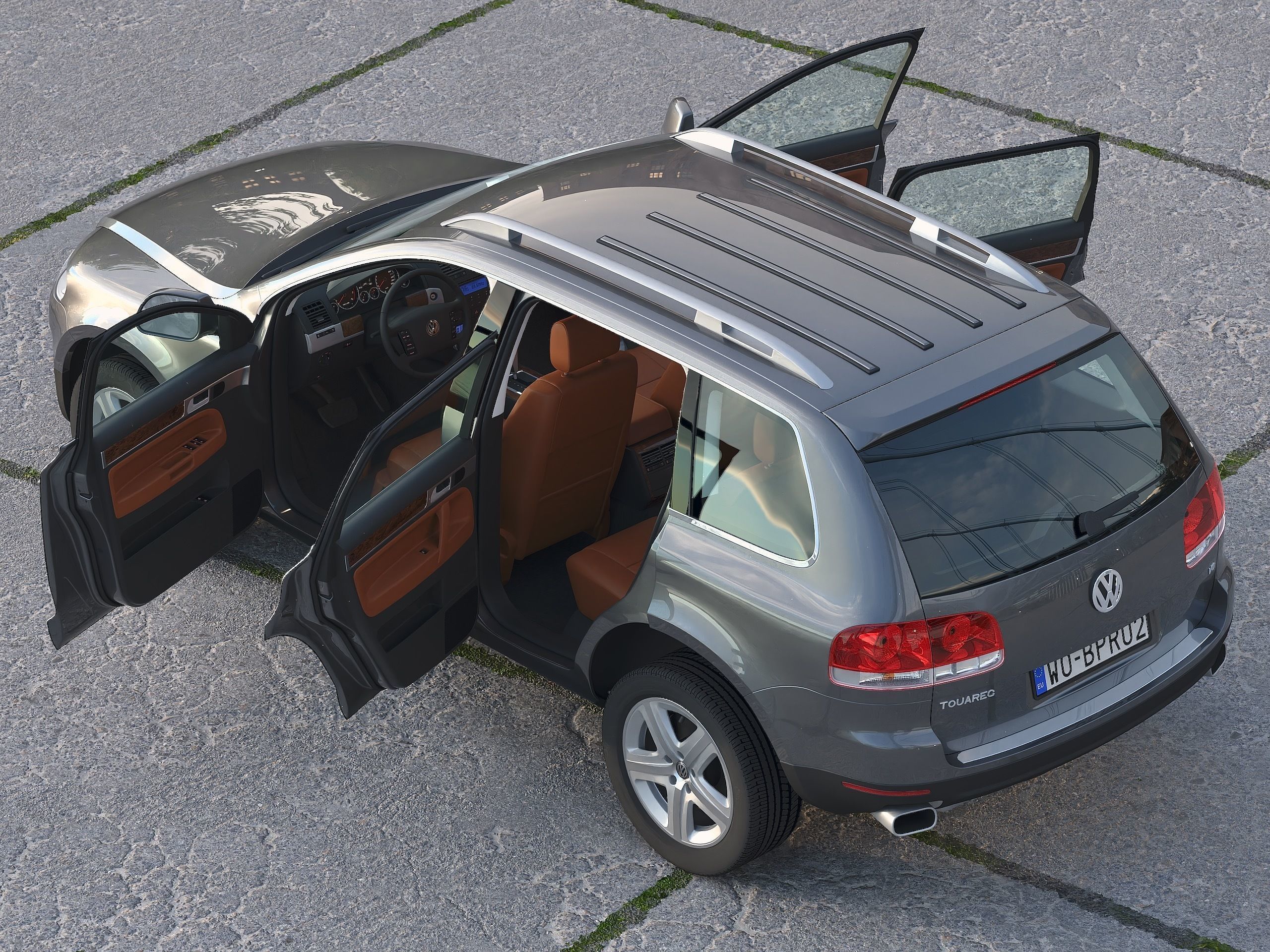 Volkswagen Touareg 2002 3D model_6