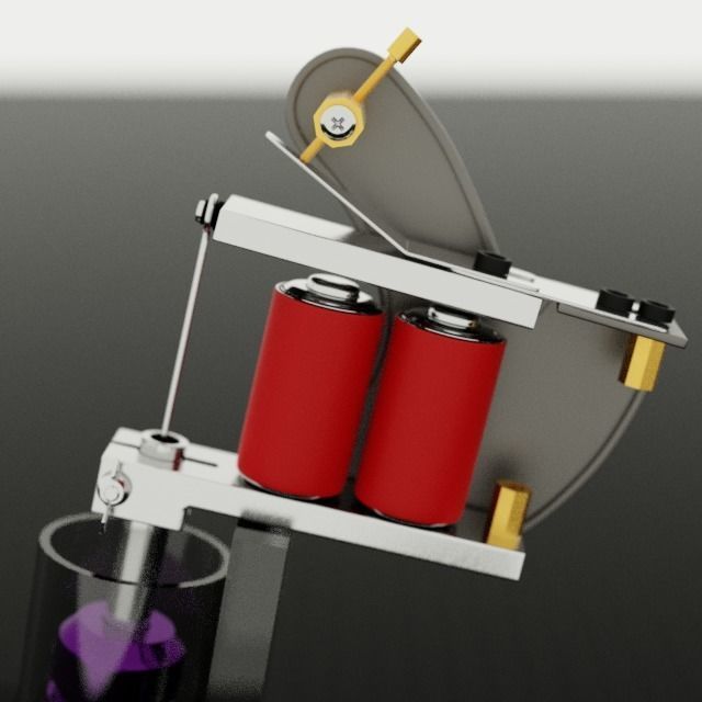 Tattoo gun kit 3D model_7