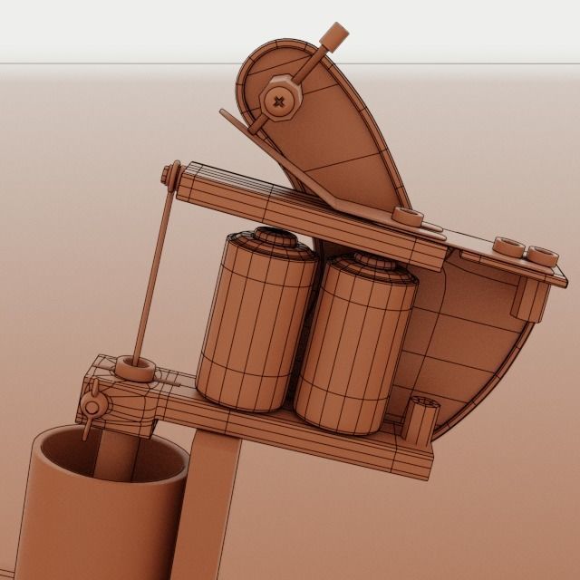 Tattoo gun kit 3D model_9