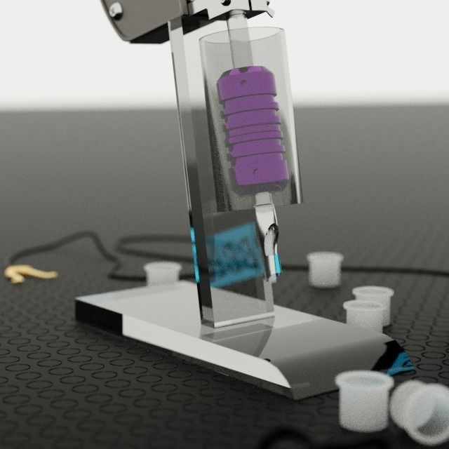 Tattoo gun kit 3D model_3