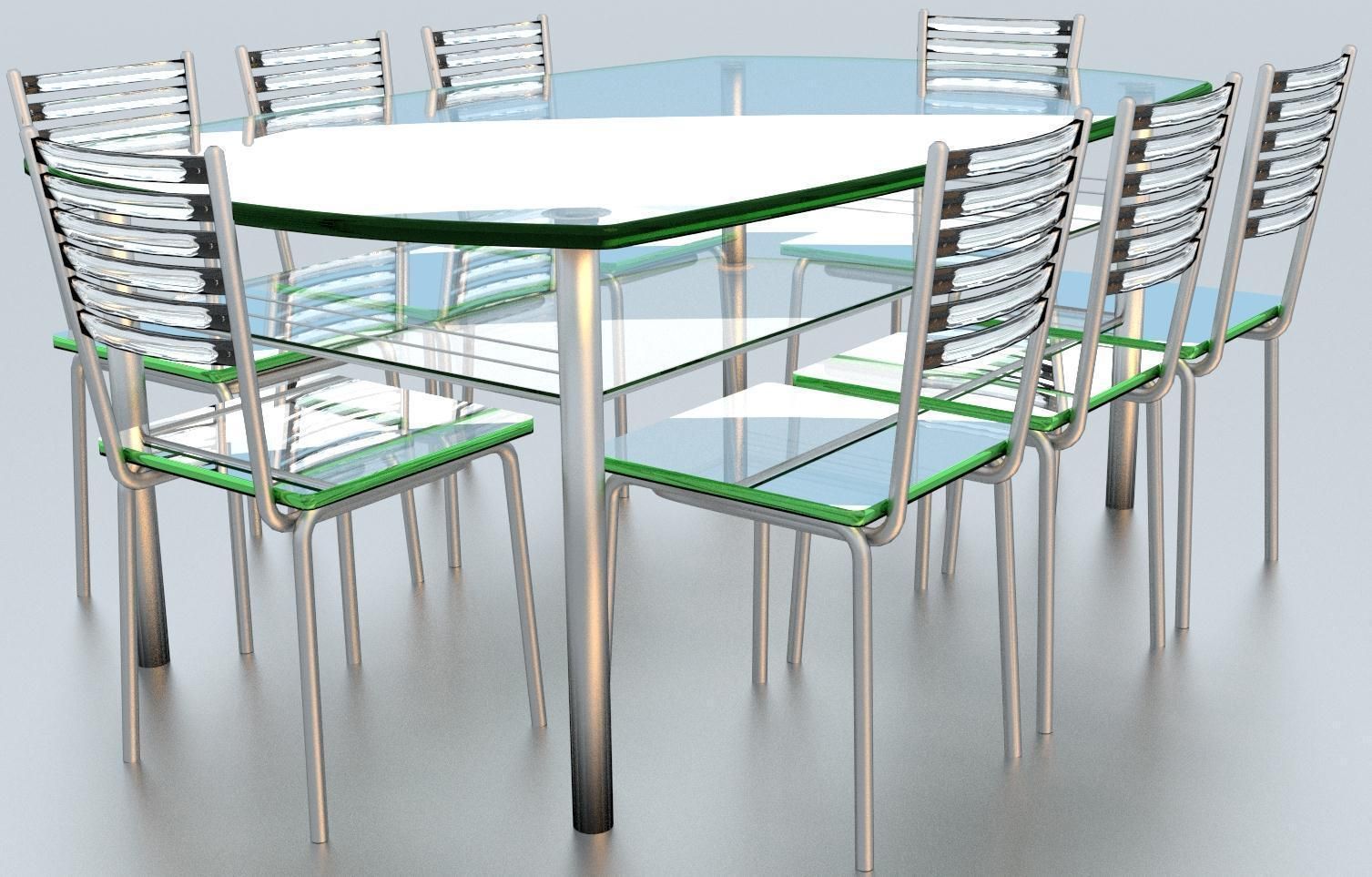 glass table 3D print model_1