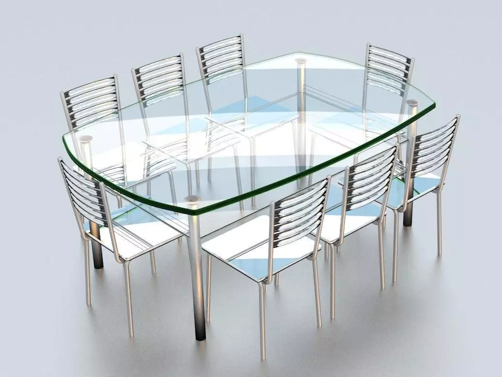glass table 3D print model_0