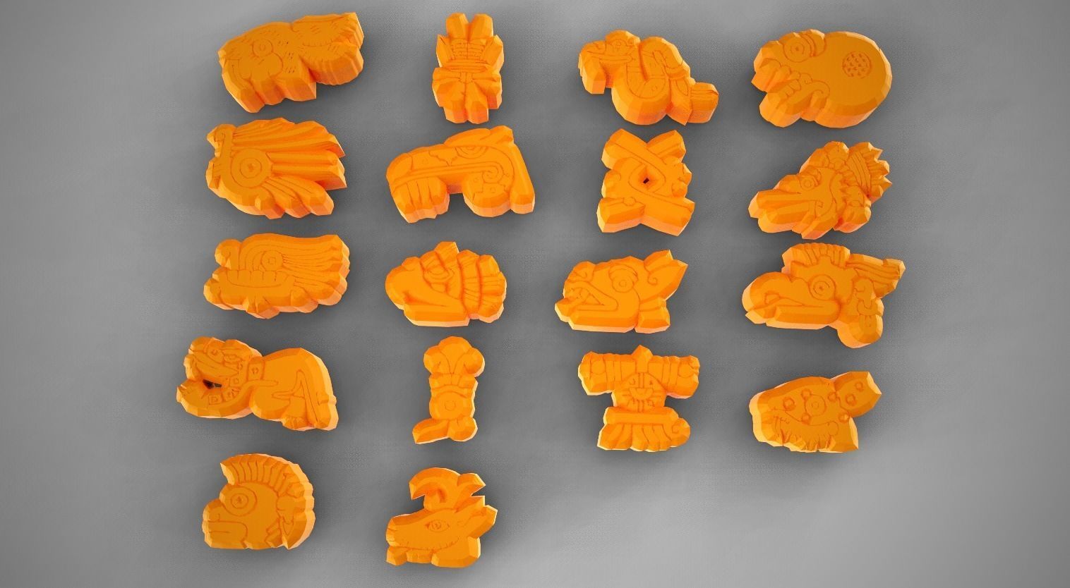 Inca Symbols Low-poly 3D model_7