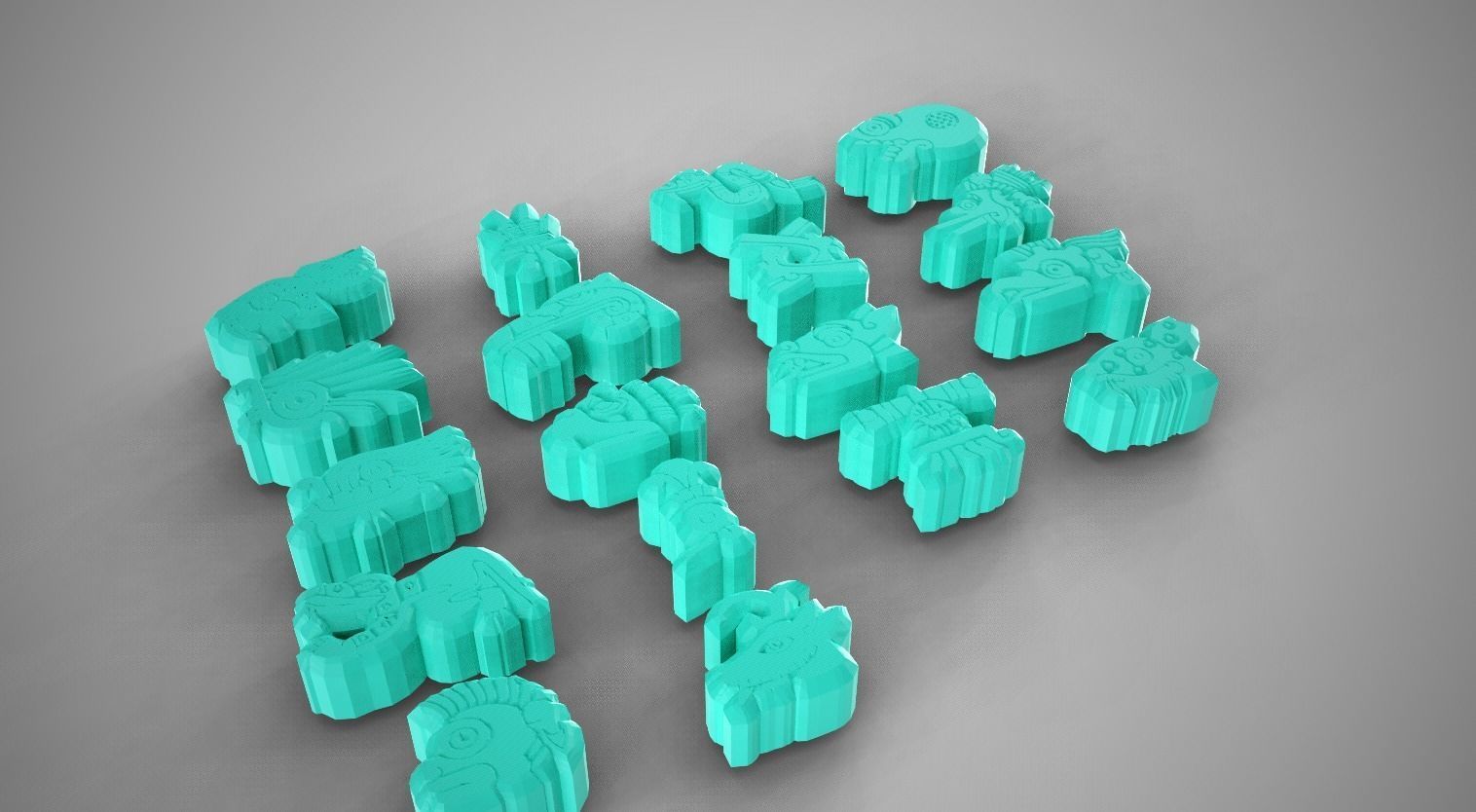 Inca Symbols Low-poly 3D model_1