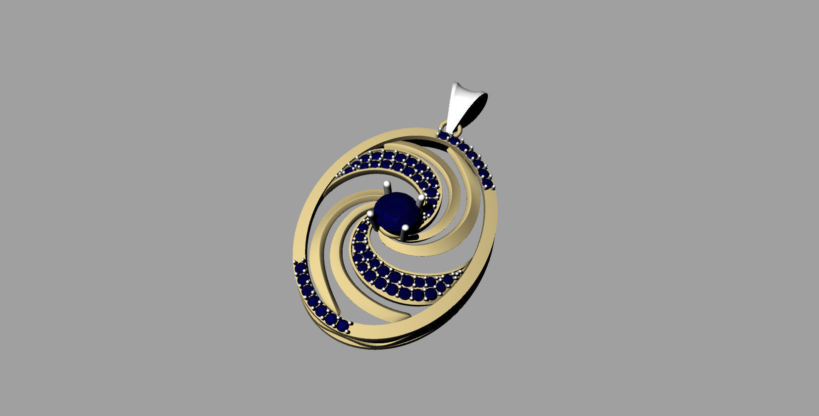 3d printable Windmill  swirl pendant necklace jewelry 3D print model_1
