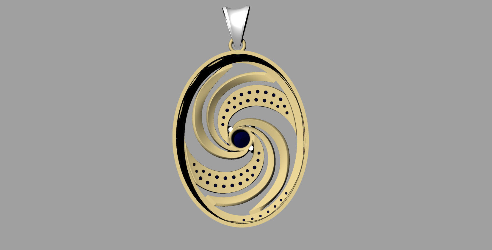 3d printable Windmill  swirl pendant necklace jewelry 3D print model_4