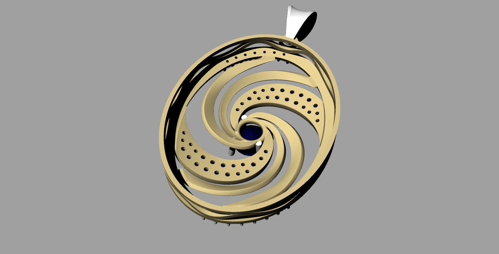 3d printable Windmill  swirl pendant necklace jewelry 3D print model_5