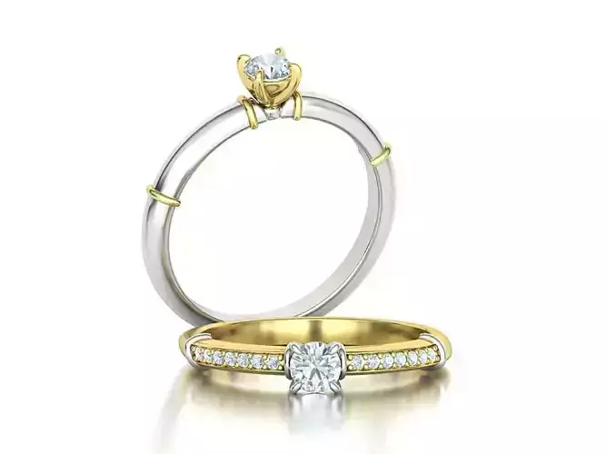 Engagement ring Paradise 170 3dmodel 3D print model