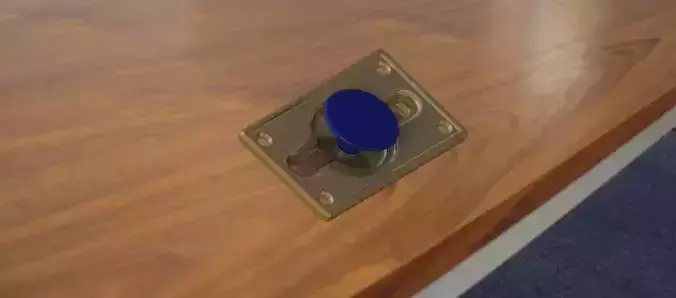 Lifting Ring Flush Brass Free 3D model