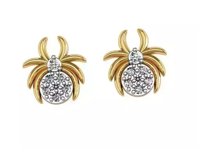 Earrings spiders small
