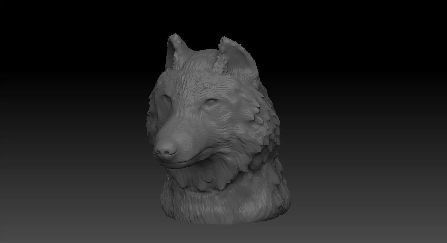 Wolf head 3D print model Free 3D print model