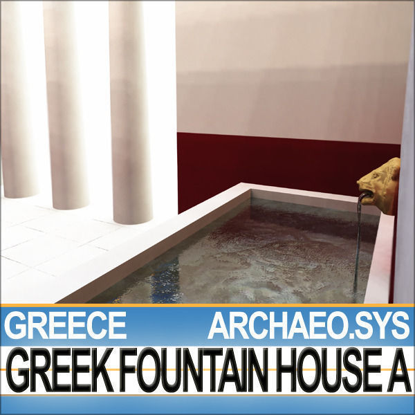 Ancient Greek Fountain House A 3D model_2