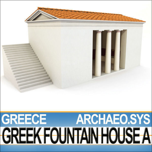 Ancient Greek Fountain House A 3D model_1
