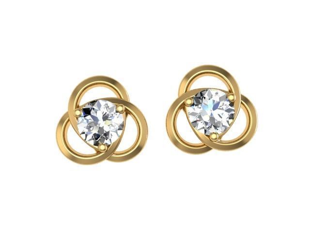 Earrings curl small 3D print model